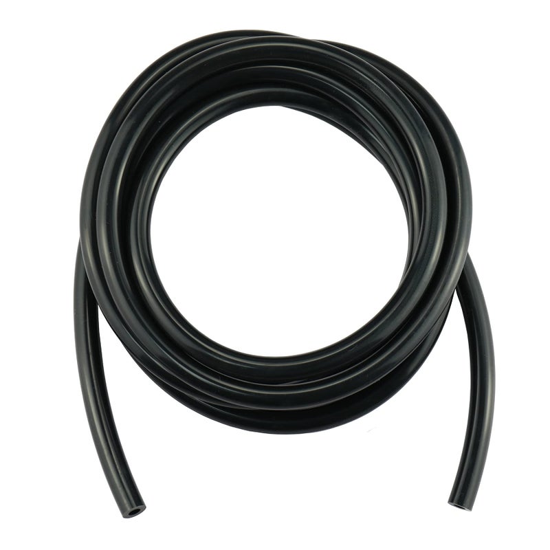 Ucreative 10FT ID 1/4"" (6mm) High Temperature Silicone Vacuum Tubing Hose 130PSI Max Pressure Black - Image 1